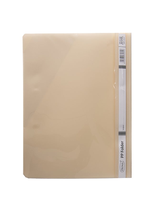 PRIMA Clear Front Plastic File — A4 Size, Beige, Box of 12 Files — Transparent Cover, Durable & Lightweight, Ideal for Reports, Presentations & Document Storage - Image 1