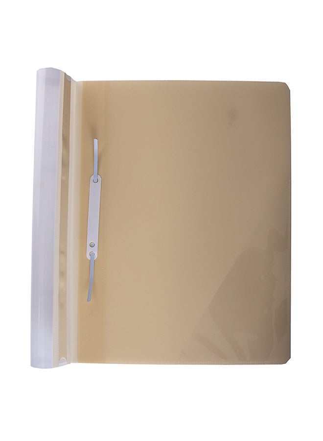 PRIMA Clear Front Plastic File — A4 Size, Beige, Box of 12 Files — Transparent Cover, Durable & Lightweight, Ideal for Reports, Presentations & Document Storage - Image 3