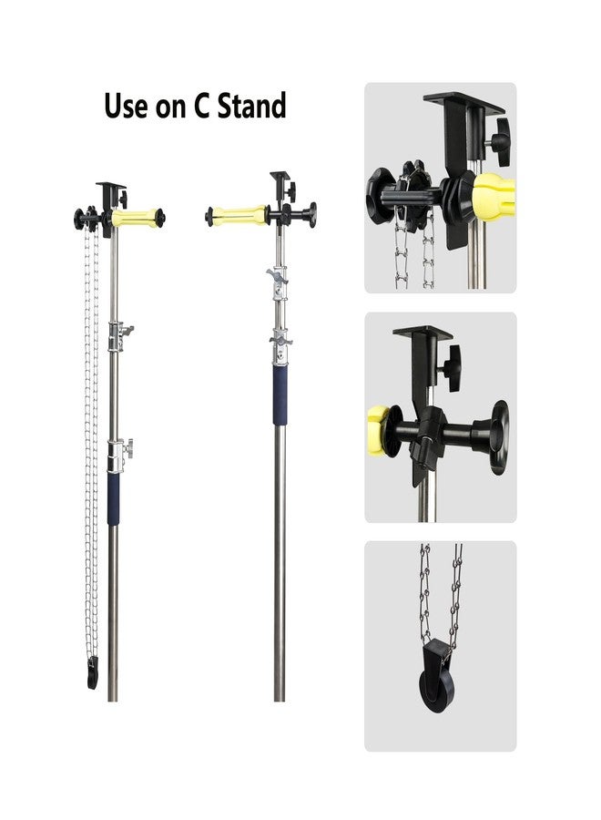 TENBEST Photography Backdrop Roller Support System,1 Roller with Metal Chain, Wall/Celing/Light Stand Backdrop Mount, Background Support - Image 3