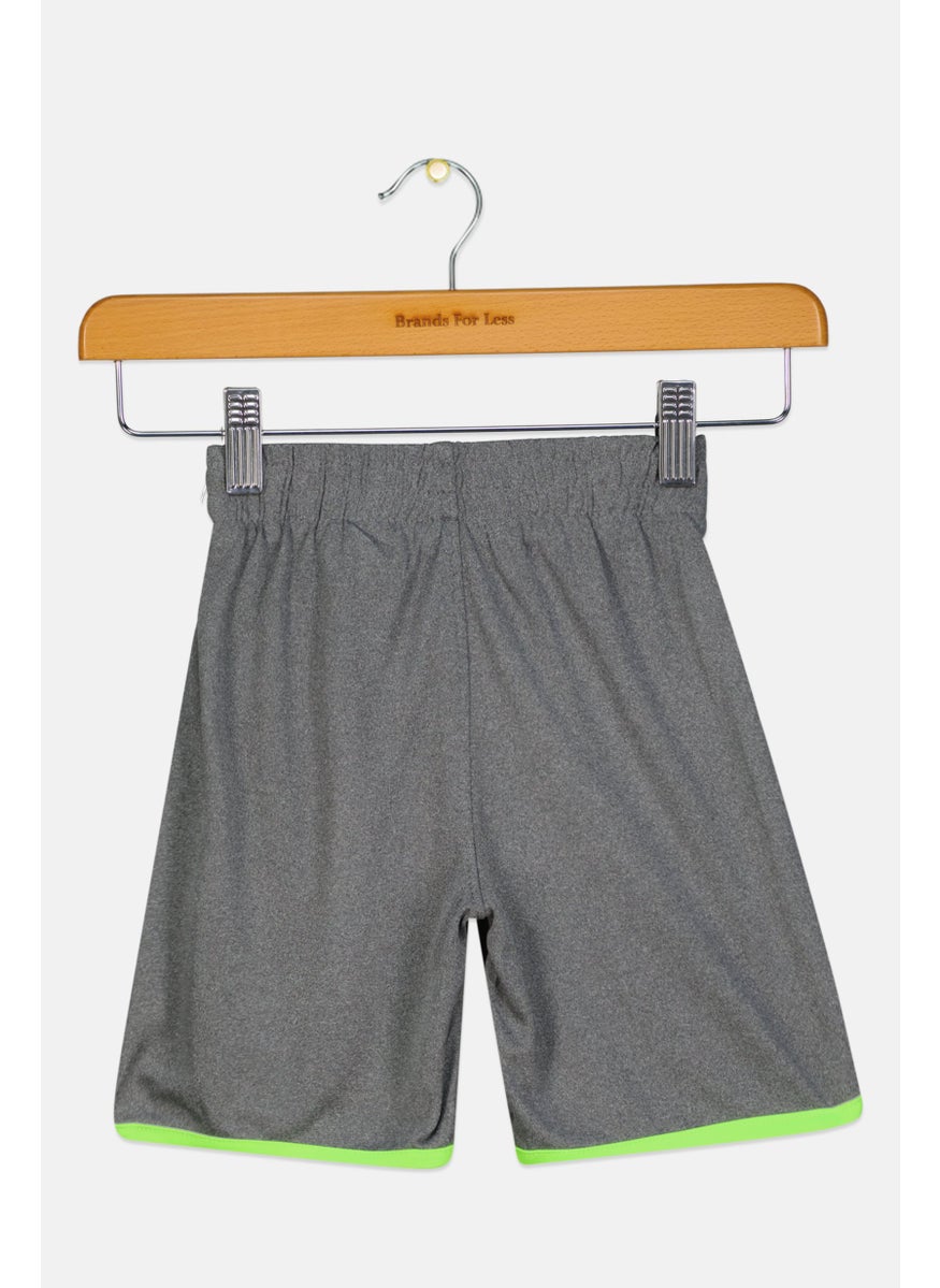 PUMA Kids Boy Pull On Brand Logo Shorts, Grey  - Image 2