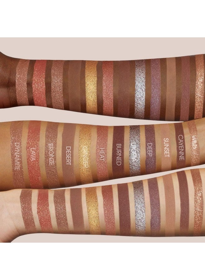 Lamora Nude Bronze Eyeshadow Palette 12 Warm Brown Highly Pigmented Shimmer & Matte Shades Travel Size Makeup Palette With Mirror - Image 3