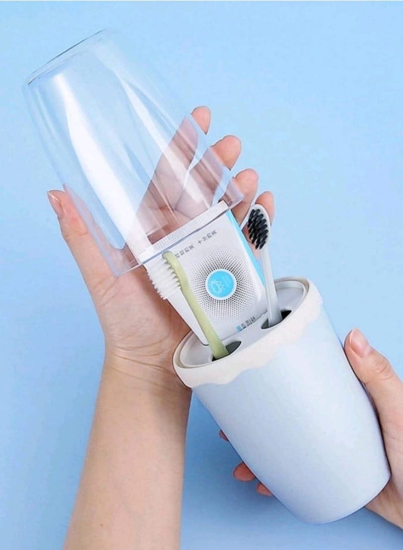 BAEKO Transparent portable travel toothbrush: creative and simple toothbrush cup, travel toothbrush storage cup - Image 2