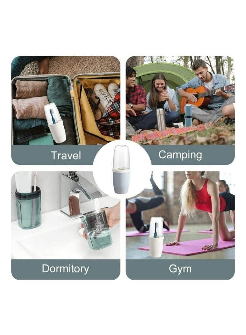 BAEKO Transparent portable travel toothbrush: creative and simple toothbrush cup, travel toothbrush storage cup - Image 4