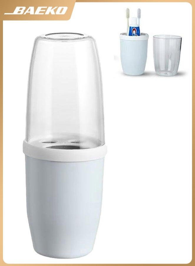 BAEKO Transparent portable travel toothbrush: creative and simple toothbrush cup, travel toothbrush storage cup - Image 1