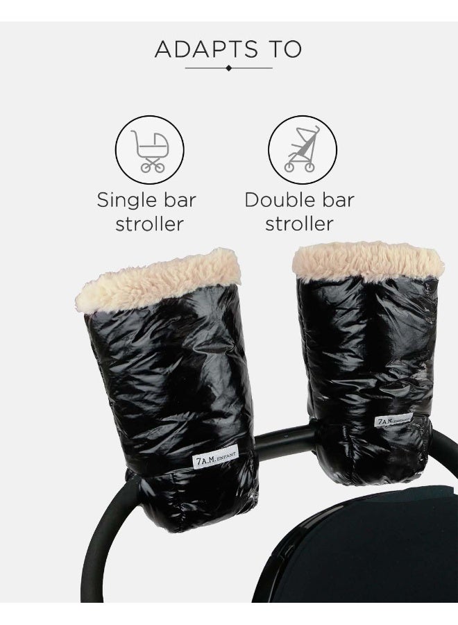 7 A.M. 7AM Children's Heated Sleeves for Strollers – Warmmuffs Anti-Frost, Cold Weather, Water Repellent & Warm Gloves for Pushchairs, Prams and Car Seat Bar - Image 5