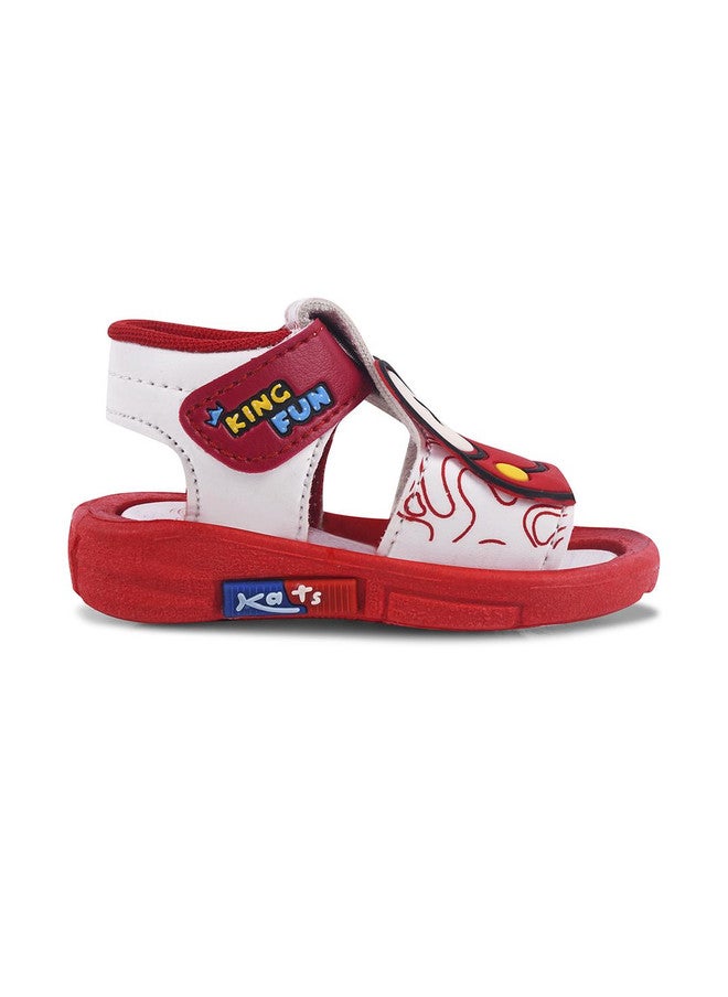 KATS Unisex Infants Smiling Face Printed Musical Comfort Sandals - Image 2