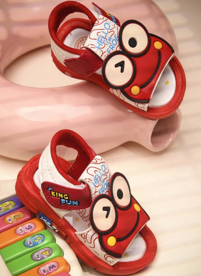 KATS Unisex Infants Smiling Face Printed Musical Comfort Sandals - Image 1
