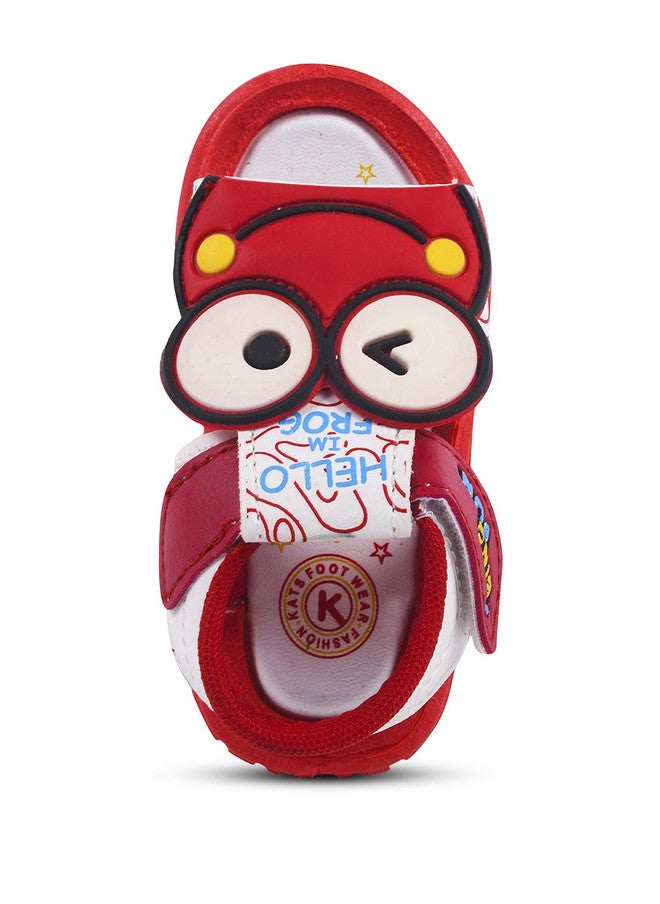 KATS Unisex Infants Smiling Face Printed Musical Comfort Sandals - Image 4