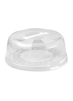 Snips Delice Lid Detail Cake Stand Clear and White 14 x 28 x 32 cm  - Image 1