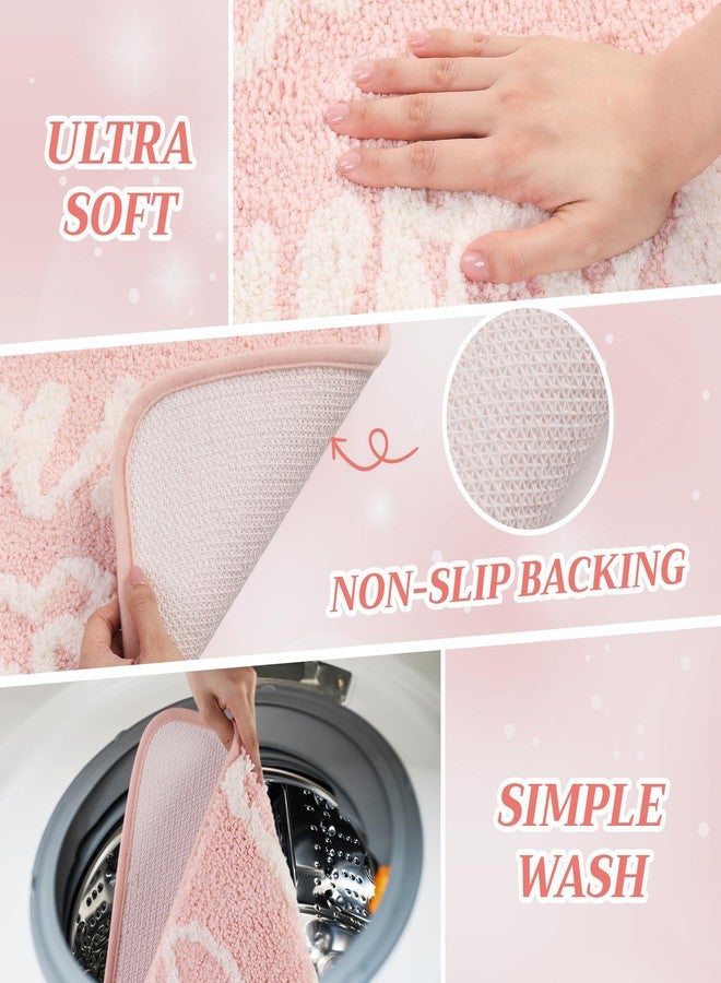 Tinideya سجادة حمام Tinideya Hello Gorgeous، مقاس 24 × 16 بوصة، لون وردي فاتح، مزينة بحروف، هدية مثالية للحمام، هدية عيد ميلاد للنساء والفتيات، هدية رائعة للمنزل الجديد - Image 3