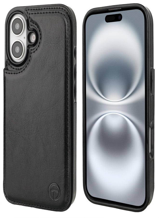 OT ONETOP ONETOP Compatible with Magsafe for iPhone 16 Wallet Case with Card Holder, PU Leather Kickstand RFID Blocking Case, Double Magnetic Clasp and Durable Shockproof Cover 6.1 Inch (Black) - Image 3