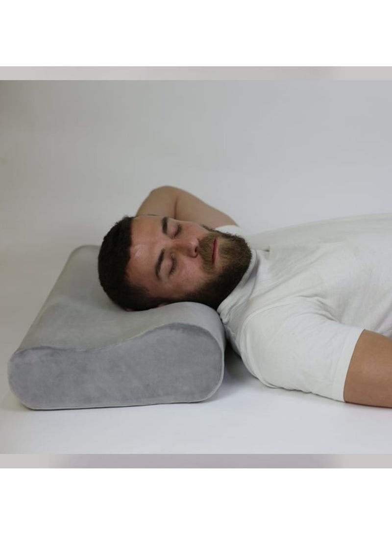 ماكس كمفورت مخده طبيه , وسادة نوم طبيه من الميموري فوم لالم الكتف والعمود الفقري , ماكس كومفرت ,رمادي - Image 2