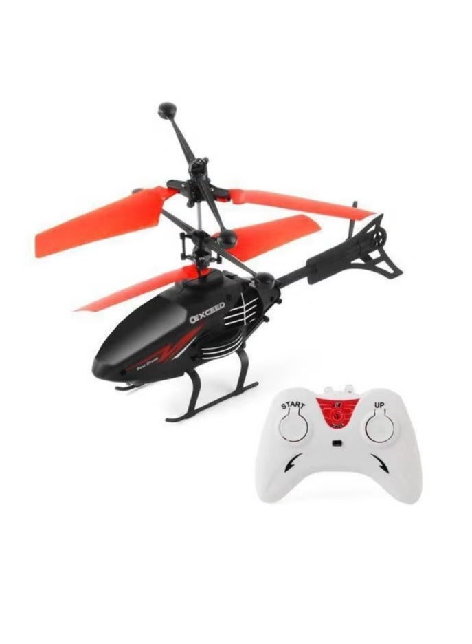 Generic Remote Control Helicopter Toy – Rechargeable Mini Helicopter for Kids with USB Charging – Easy to Fly RC Helicopter Gift - Red - Image 1