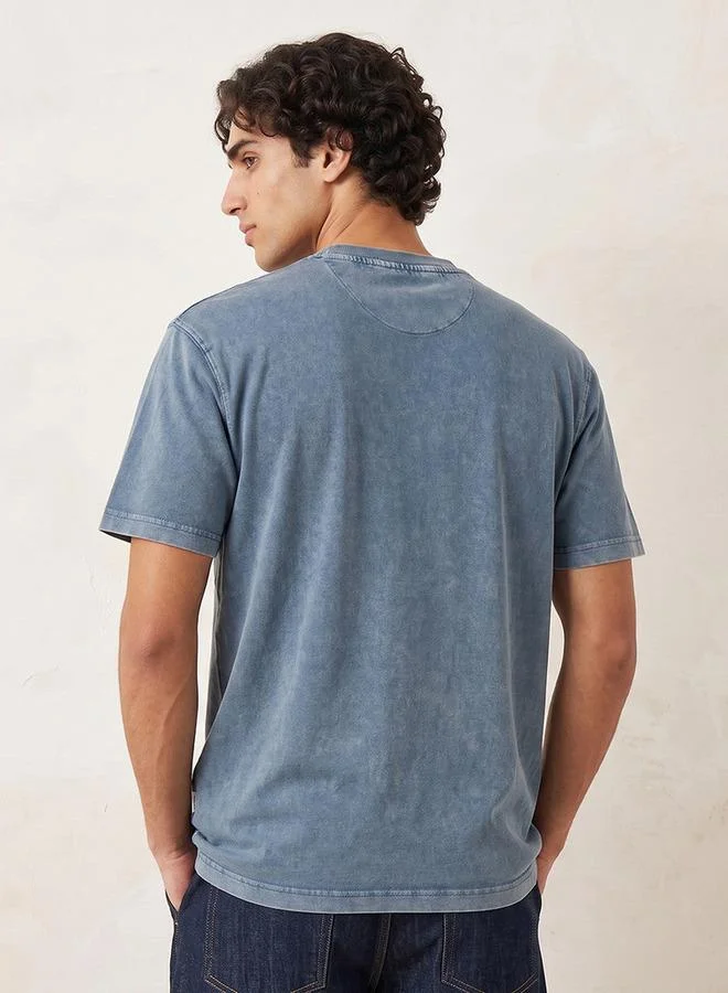 Lee Cooper BLUE Lee Cooper Crew Neck Short Sleeves Logo Print T-shirt for Men | Best Price UAE