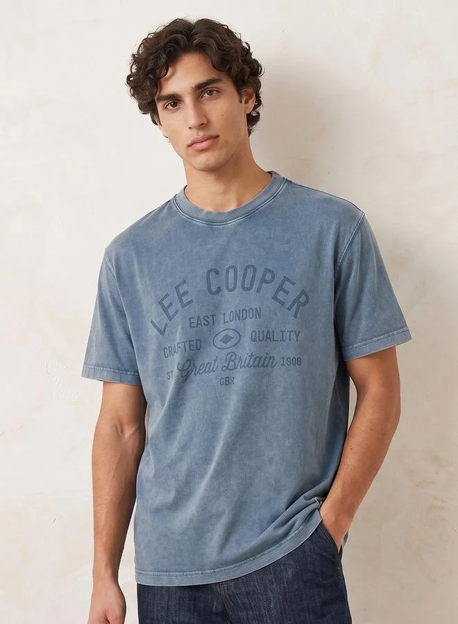 Lee Cooper Crew Neck Short Sleeves Logo Print T-shirt