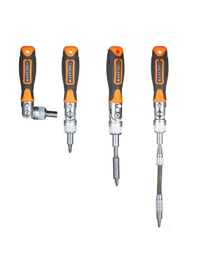 Generic 38pc Precision Ratchet Screwdriver Bit Set Magnetic Screwdrivers Kit Electronics Repair Tool Kit with Flexible Shaft Extension Rod for Phone Laptop Watch and Other Electronic Devices  - Image 3