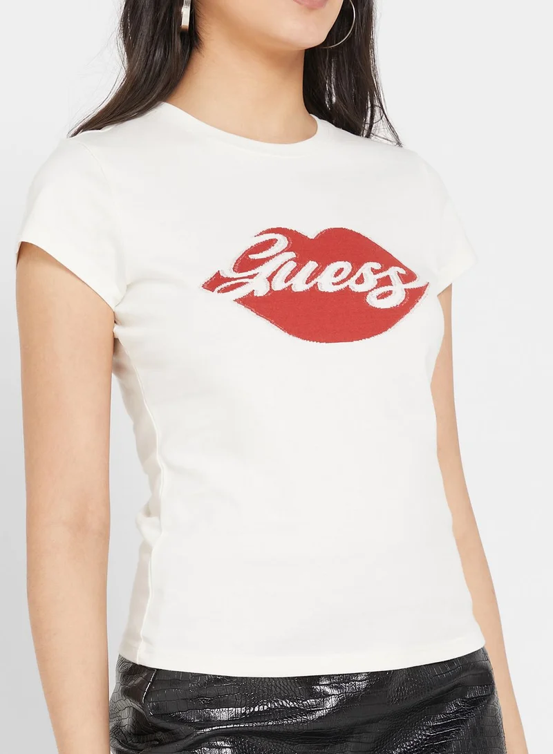 GUESS Round Neck Graphic T-Shirt