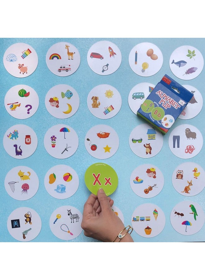 Trunk Works Trunk Works Alphabet Flip - Uppercase Lowercase Alphabet Phonics | Capital and Small Letters | Early Learning Matching Card Game | Ages 3-5 Years  - Image 5