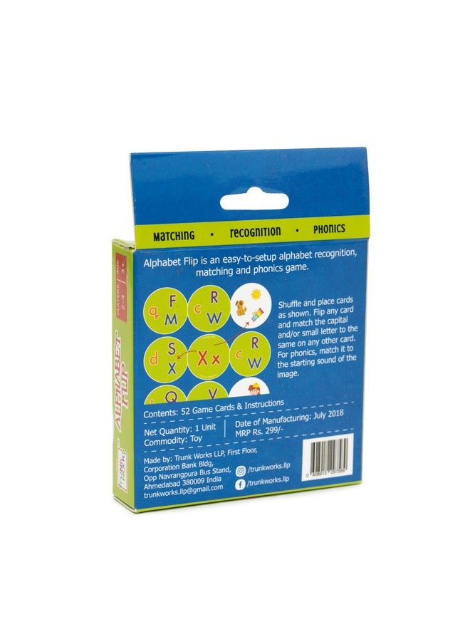 Trunk Works Trunk Works Alphabet Flip - Uppercase Lowercase Alphabet Phonics | Capital and Small Letters | Early Learning Matching Card Game | Ages 3-5 Years  - Image 4