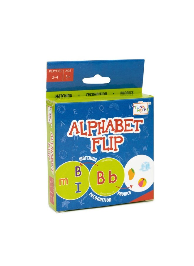 Trunk Works Trunk Works Alphabet Flip - Uppercase Lowercase Alphabet Phonics | Capital and Small Letters | Early Learning Matching Card Game | Ages 3-5 Years  - Image 2