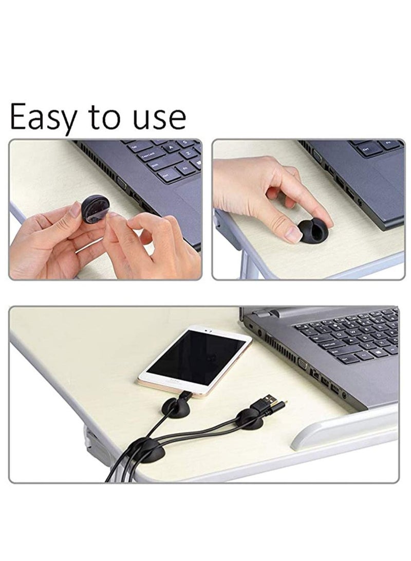Y&D Cable Clips Black 12 Pack Desktop Cord Holder  - Image 3