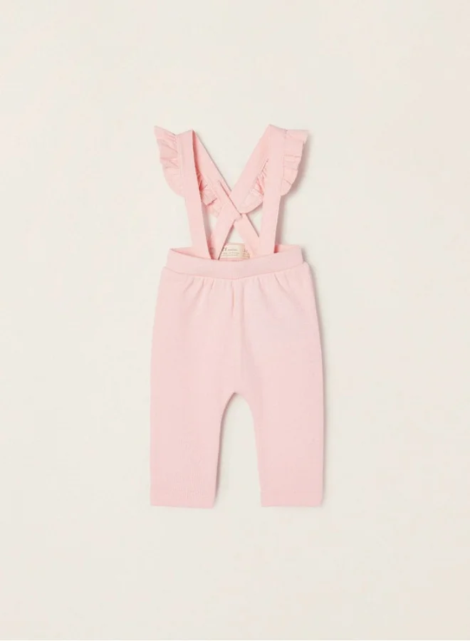 Zippy Trousers with Removable Straps for Newborns, Pink