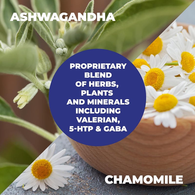 Vimerson Health Stress Relief Supplement with 5HTP Ashwagandha Valerian St Johns Wort GABA Chamomile  BVitamins  Promotes Relaxation Sleep Calm  Balanced Mood Energy  Focus Vegan NonGMO 60 Capsules - Image 5