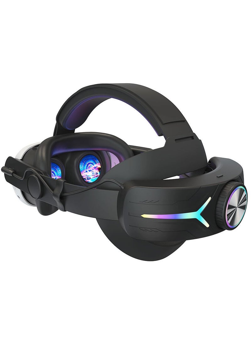 Arabest New Meta quest3 head wear RGB electric unexpectedly head wear 8000 mA no pressure face Quest3VR accessories Pure black 
