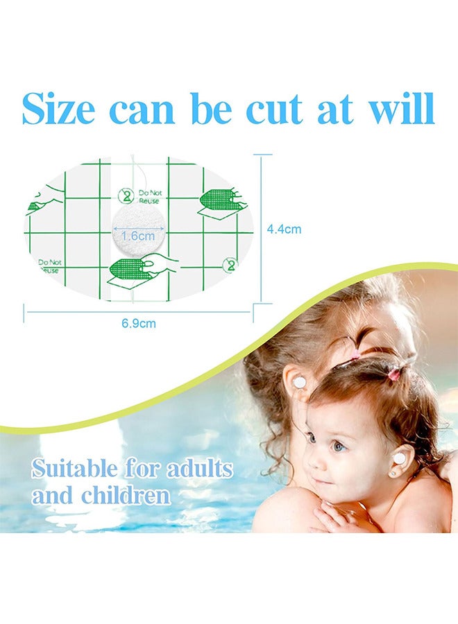 سيفودون أغطية الأذن للاستحمام ، 60 قطعة ملصقات الأذن للماء أغطية الأذن للسباحة دش واقيات الأذن مع سدادات الأذن القطنية للماء لركوب الأمواج الاستحمام والغطس والرياضات المائية الأخرى - Image 2