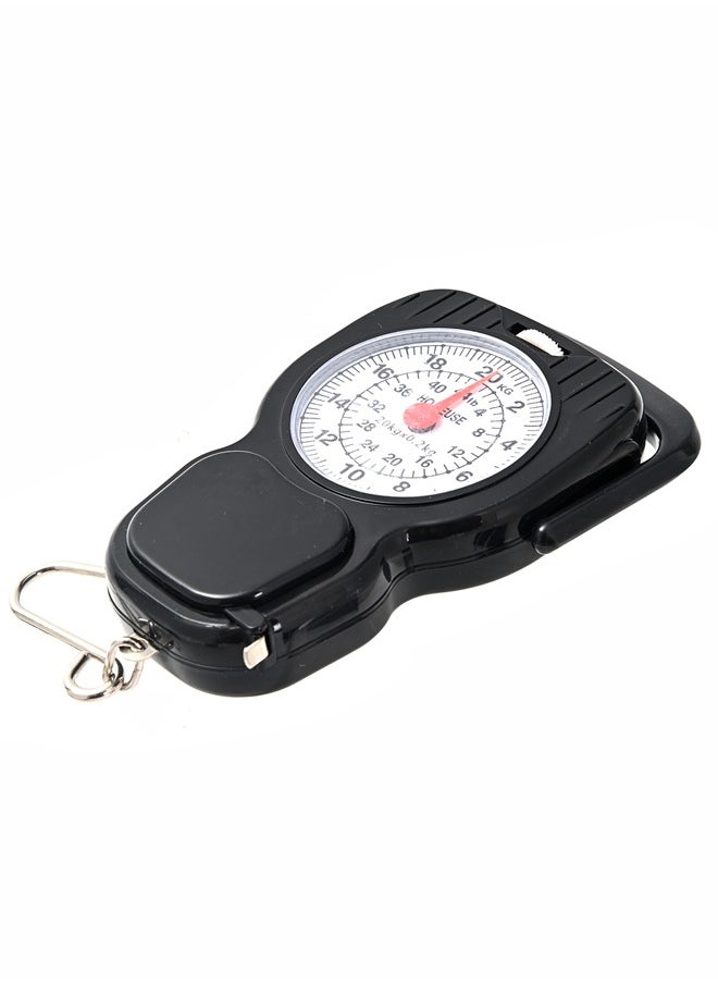 LAWAZIM - Portable Scale -20kg Black- Mechanical Hanging Analog Weight Scale with Hook, Easy-to-Read Dial, 1M Tape, Dual Unit – Manual Non-Digital Needle Scale for Grocery Luggage, Market, Household Use - Image 1