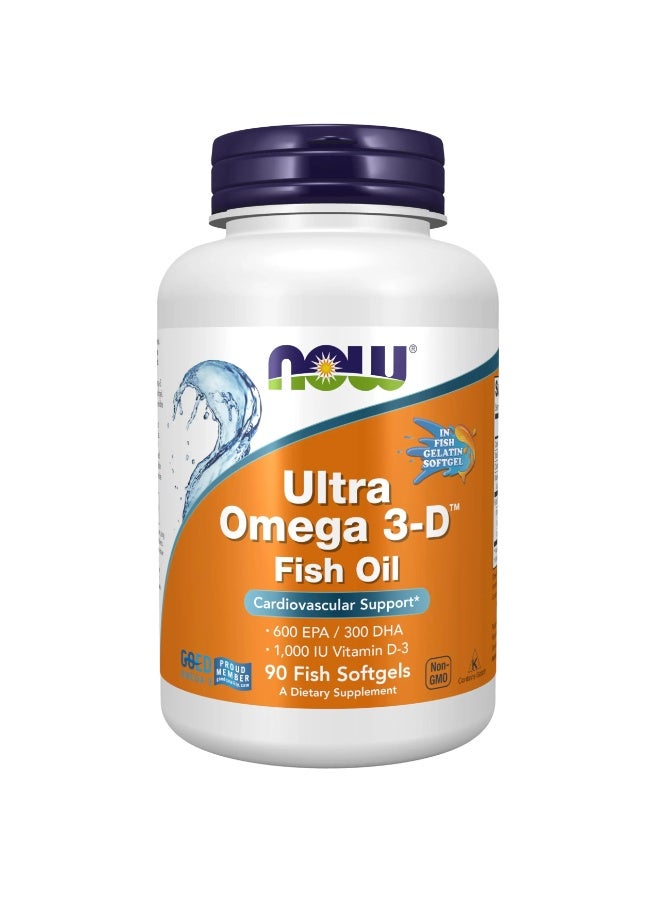 now Foods Ultra Omega 3-D Fish Oil 90 Fish Softgels