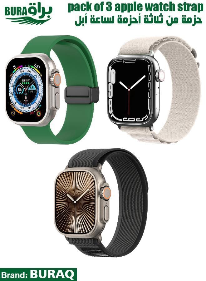 Apple Watch Band Strap For Apple Watch Ultra 2/Ultra 49mm, Series 10 46mm, 9/8/7 45mm, SE2/SE/6/5/4 44mm, 3/2/1 42mm