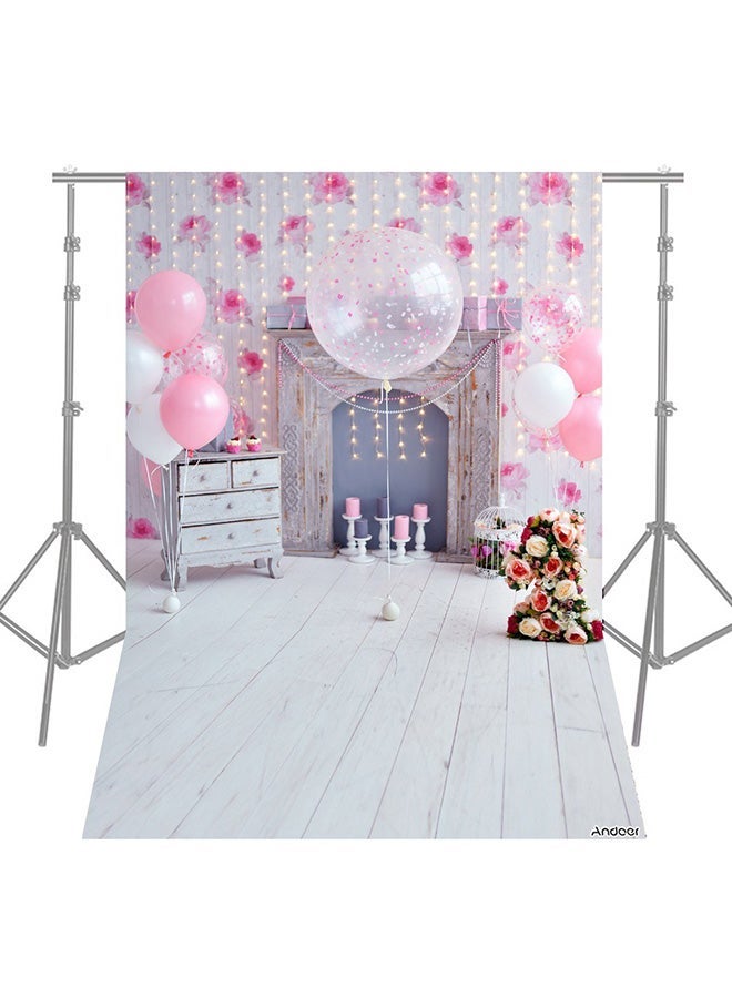 Loquat Birthday Party Photography Background Pink/White - Image 2