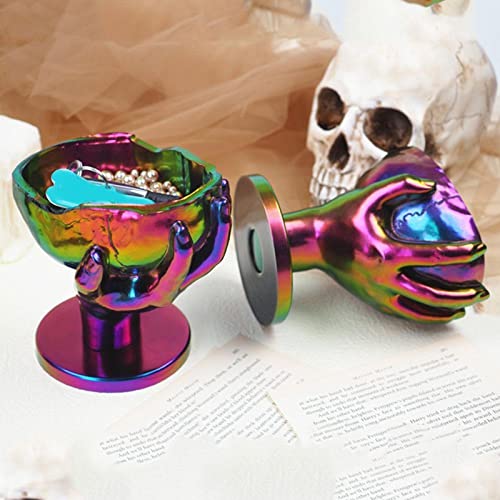 Anktily 3PCS Hand-held Skull Flower Pot Cement Silicone Mold with Base Candle Holder Storage Box Epoxy Resin Mold Concrete Clay Succulent Planter Mold - Image 5