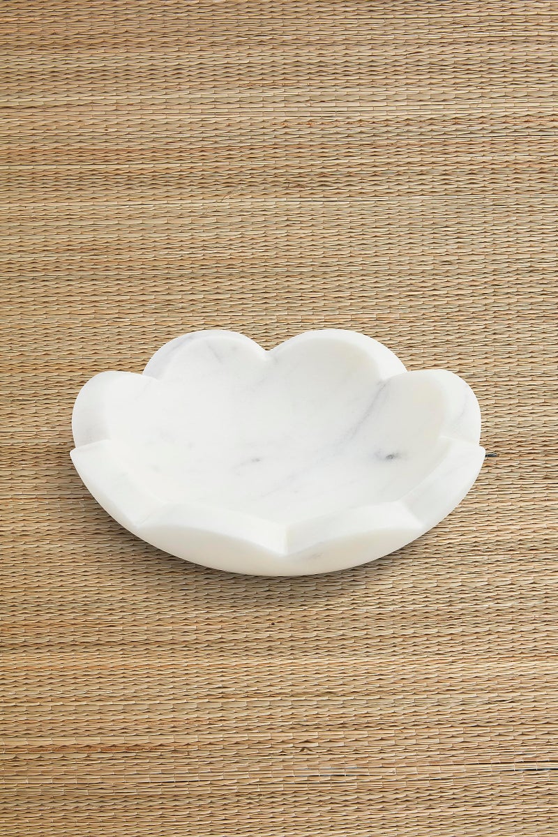 Mud Pie Scallop Marble Dish; 4.5" X 4.5" - Image 2