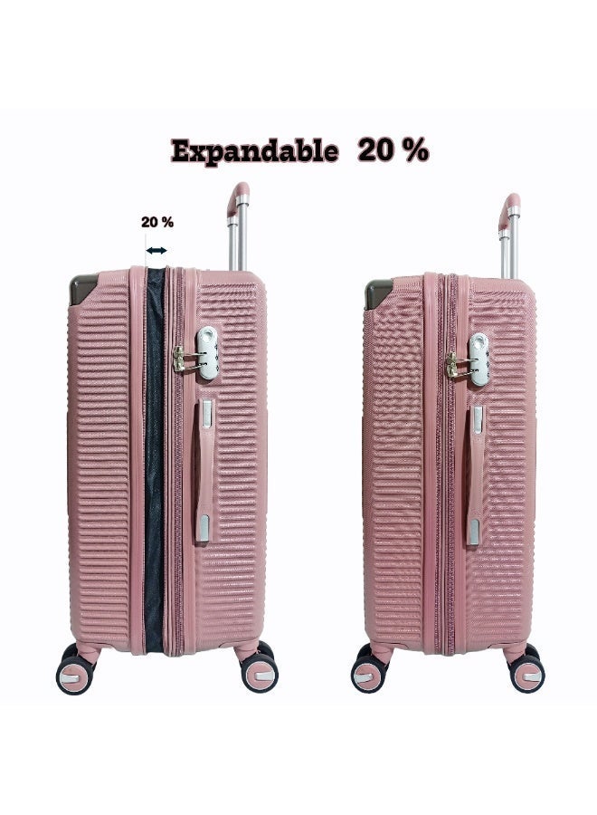 milano Hardside Luggage Trolley Travel Bag 30", Expandable and Lightweight, Modern Design, 360 Degree Spinner Wheels with Combination Lock - Image 4