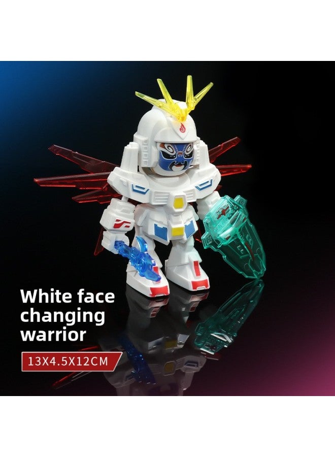 Sichuan Opera Face-changing Mecha Warrior Model Toys Two-in-One Fighter Mecha Deformation Toys Sugar-free Gift Toys