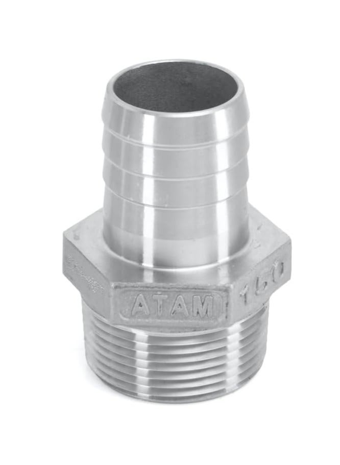 SS316 Hose Nipple #150 BSPT, ATAM (3")