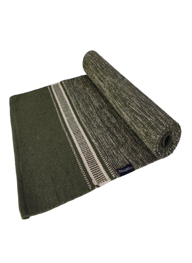 Hashtag® Cotton Yoga Mat, 2feetx6feets, Washable, Reversible, Easy to Carry, 24inchx72inch- Pack of 1 - Image 5