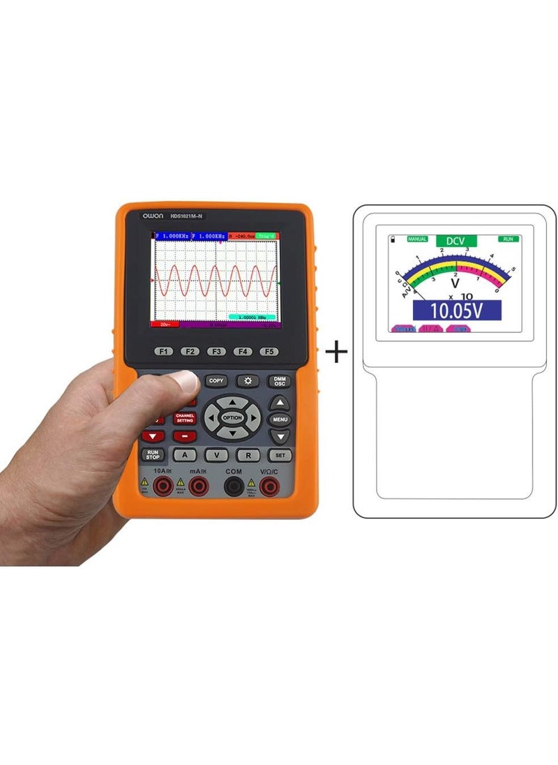 Owon Owon HDS1021MN 20 MHz 1 Ch 500 MSs Handheld Digital Oscilloscope wMultimeter With Liion Battery 