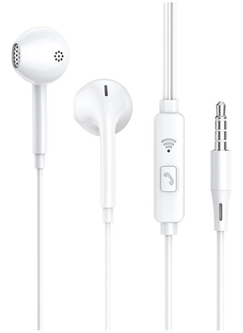 Tingwode SM-7 Stereo Headset With Microphone And Comfortable Wearing For Mobile Phone 1.2 M - White