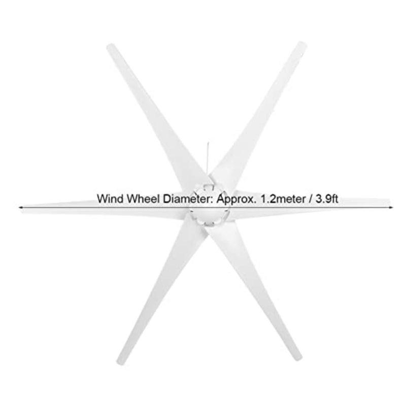 800W 6 Blade Wind Turbine Generator with Controller - Image 2