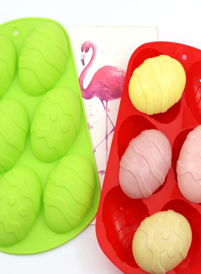 EchoDone 2 Pieces Easter Silicone Egg Mold Egg Shape Baking Chocolate Candy Mold for Easter Theme Party Decoration - Image 4