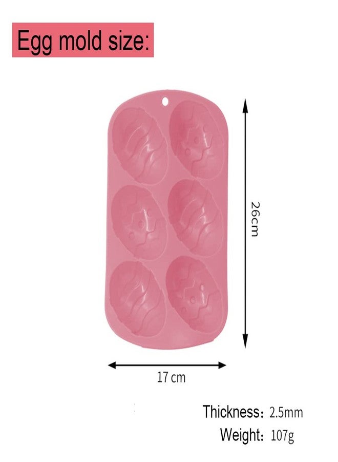 EchoDone 2 Pieces Easter Silicone Egg Mold Egg Shape Baking Chocolate Candy Mold for Easter Theme Party Decoration - Image 2