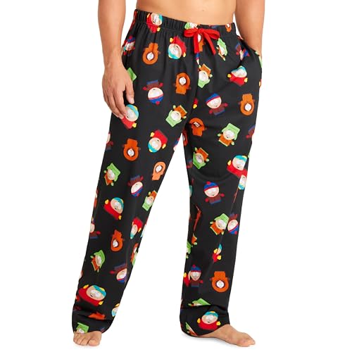 South Park Mens Pajama Bottoms, Comfy Cotton Lounge Pants, PJ Pants With Drawstring Pockets - Gifts for Him (Multi, XXL) - Image 1