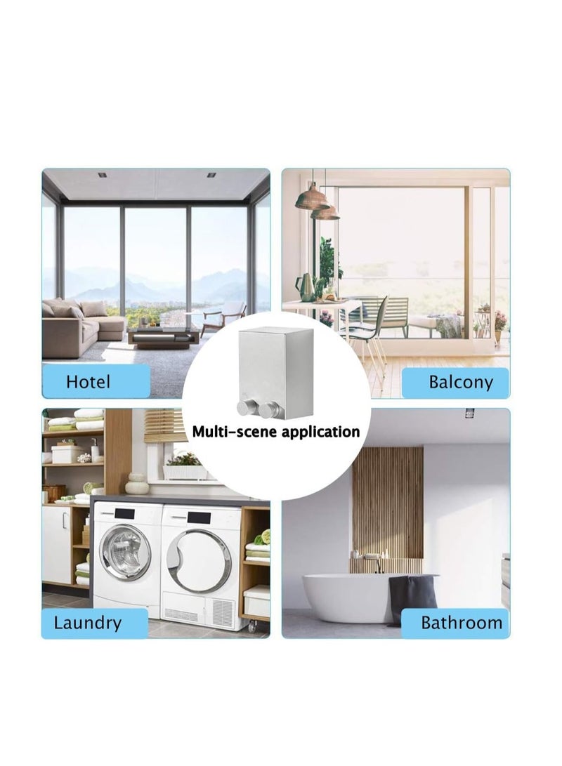 Telescopic Clothesline Abs Frame Aluminum Alloy Bracket Adjustable Double Rope, Wall-Mounted Storage Rope, 0-4.2 Meters Freely Adjustable  - Image 3