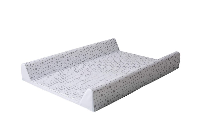 KOKO حصيرة تغيير الأطفال KOKO المضادة للتدحرج مع طباعة نجوم رمادية - مقاومة للماء وسهلة التنظيف - مصممة للراحة - Image 1