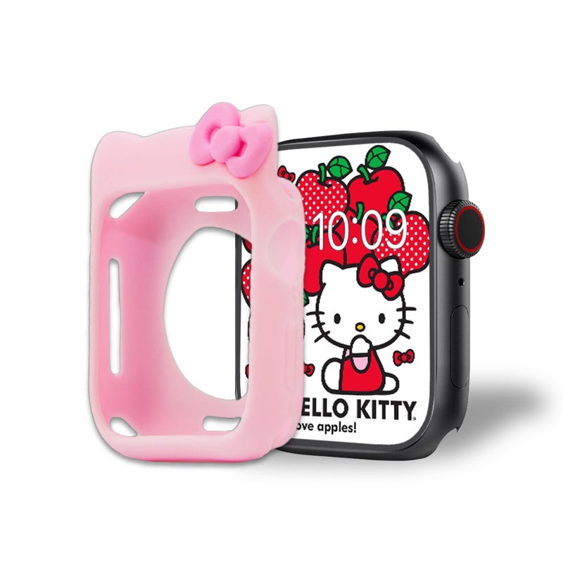 Sonix x Sanrio Apple Watch Cover | Bumper Case for Apple Watch | Protective Silicone Cover | Fits 38mm/40mm/41mm | Hello Kitty - Pink - Image 2
