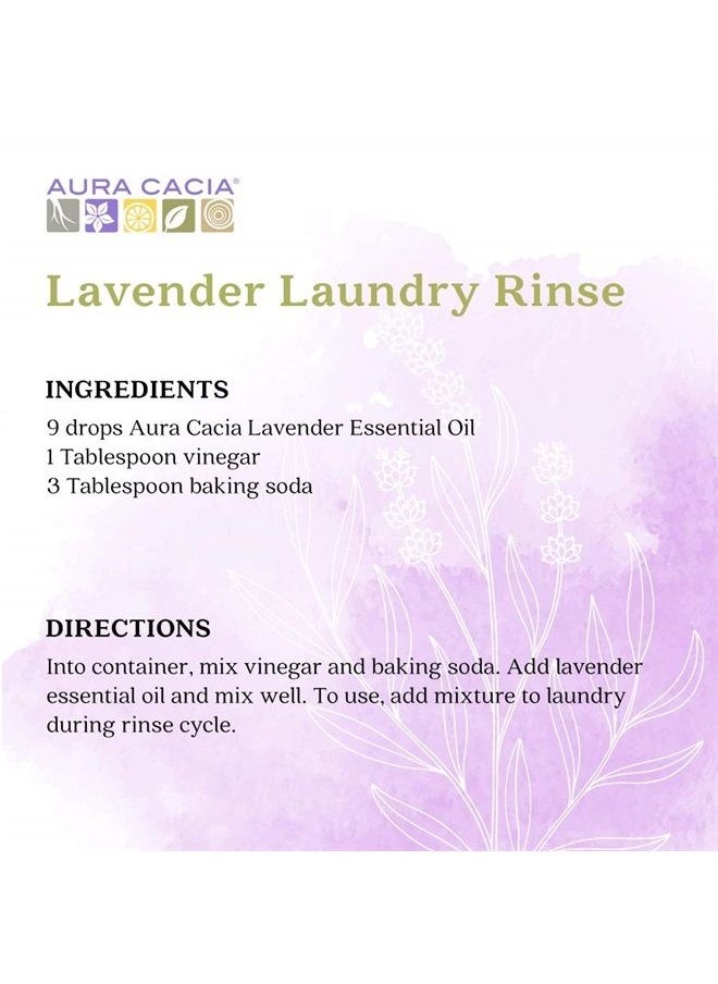 Aura Cacia 100% Pure Lavender Essential Oil, 0.5 fl. oz, Calm Relaxing Aroma, Therapeutic Grade, Ethically Sourced Lavender 