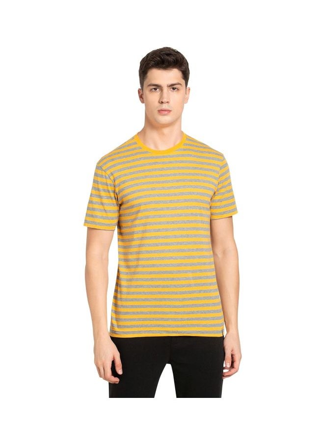JOCKEY - Jockey 2715 Men Super Combed Cotton Rich Striped Round Neck Half Sleeve T Shirt - Image 1